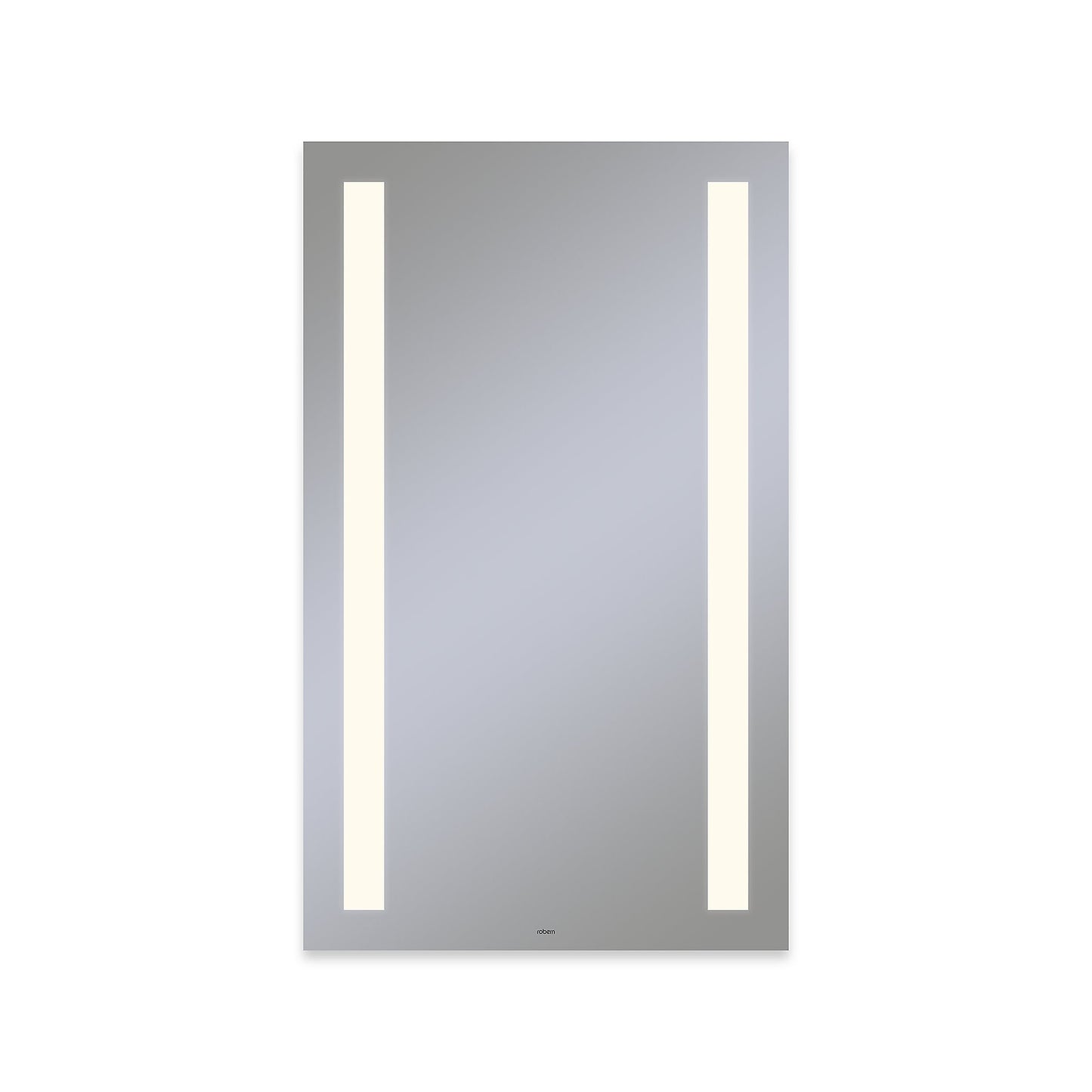 Vitality 24" x 40" x 1-3/4" rectangle lighted mirror with column light pattern, 2700 kelvin temperature (warm light), dimmable and defogger