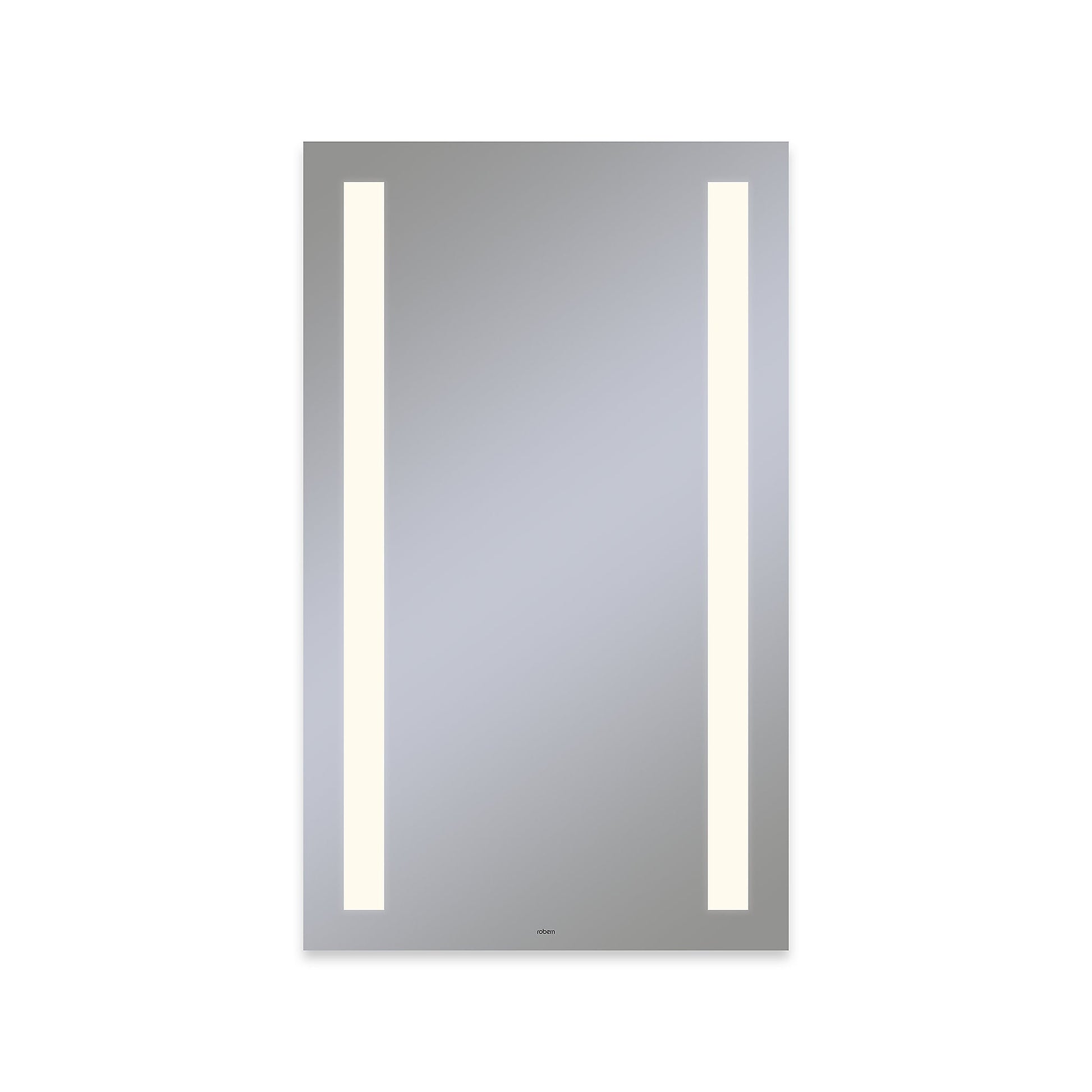 Vitality 24" x 40" x 1-3/4" rectangle lighted mirror with column light pattern, 2700 kelvin temperature (warm light), dimmable and defogger