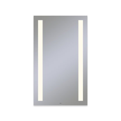 Vitality 24" x 40" x 1-3/4" rectangle lighted mirror with column light pattern, 2700 kelvin temperature (warm light), dimmable and defogger