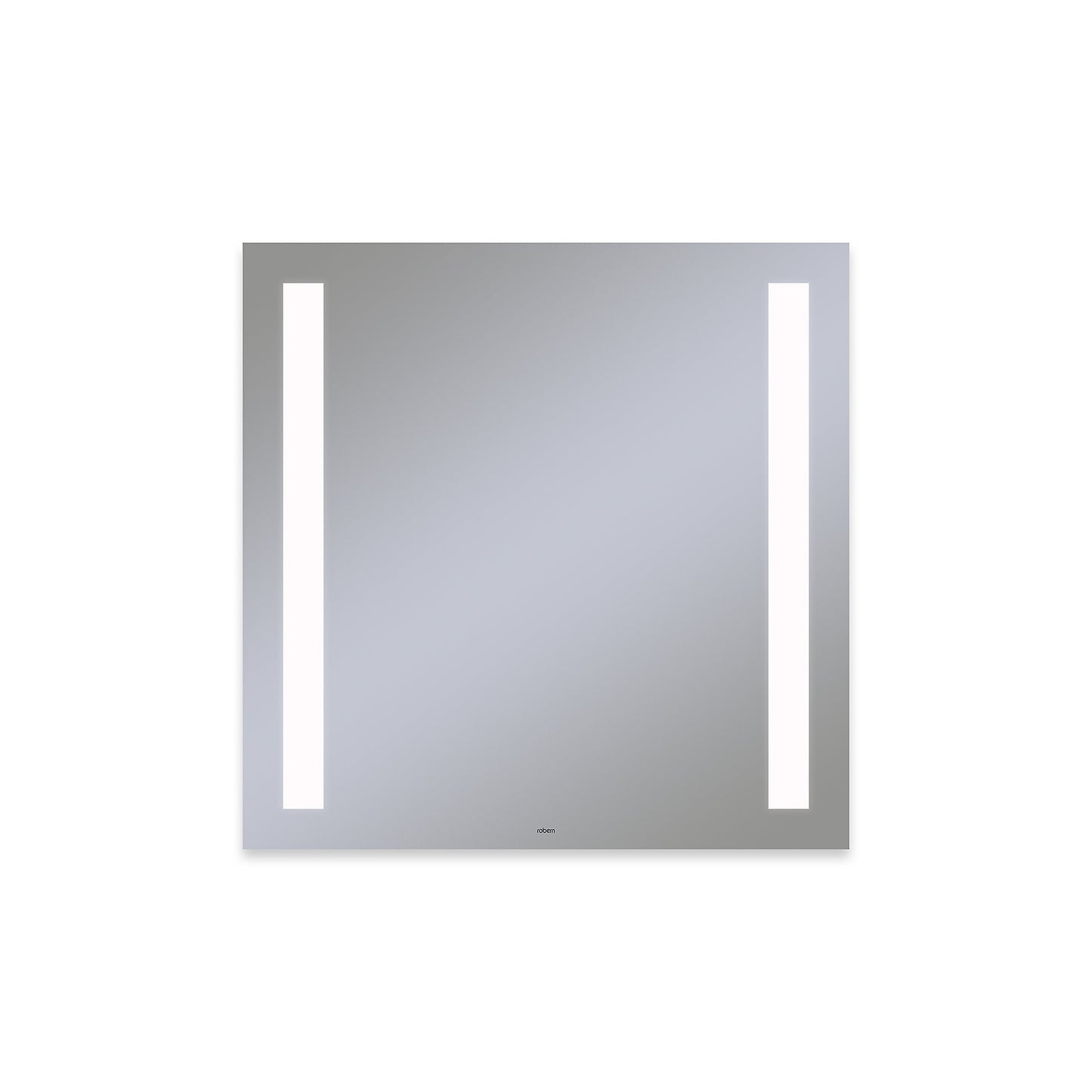 Vitality 30" x 30" x 1-3/4" rectangle lighted mirror with column light pattern, 4000 kelvin temperature (cool light), dimmable and defogger