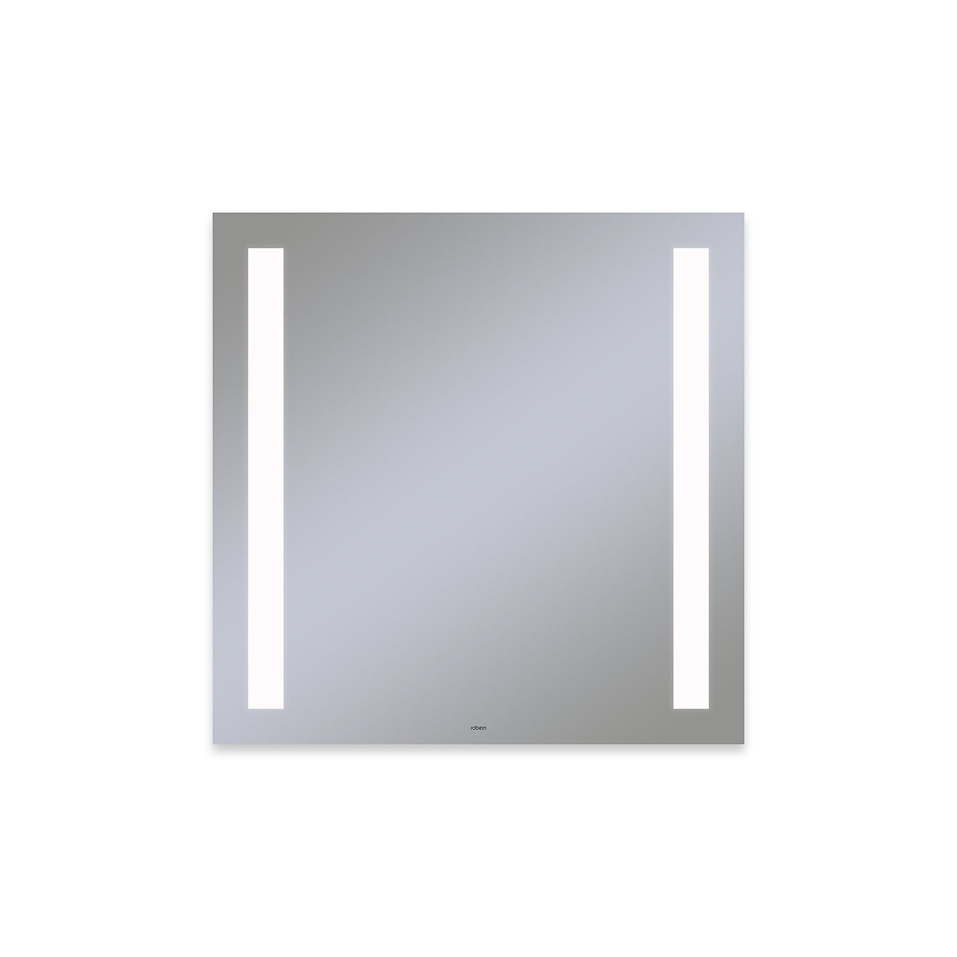 Vitality 30" x 30" x 1-3/4" rectangle lighted mirror with column light pattern, 4000 kelvin temperature (cool light), dimmable and defogger