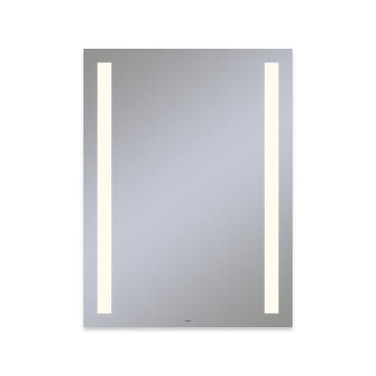 Vitality 30" x 40" x 1-3/4" rectangle lighted mirror with column light pattern, 2700 kelvin temperature (warm light), dimmable and defogger