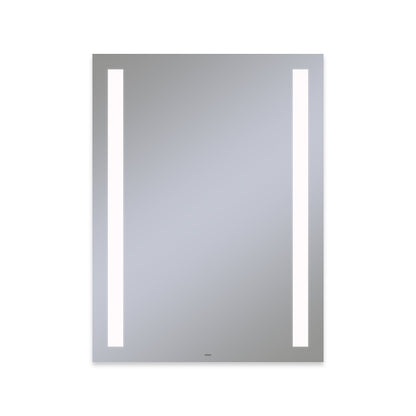 Vitality 30" x 40" x 1-3/4" rectangle lighted mirror with column light pattern, 4000 kelvin temperature (cool light), dimmable and defogger