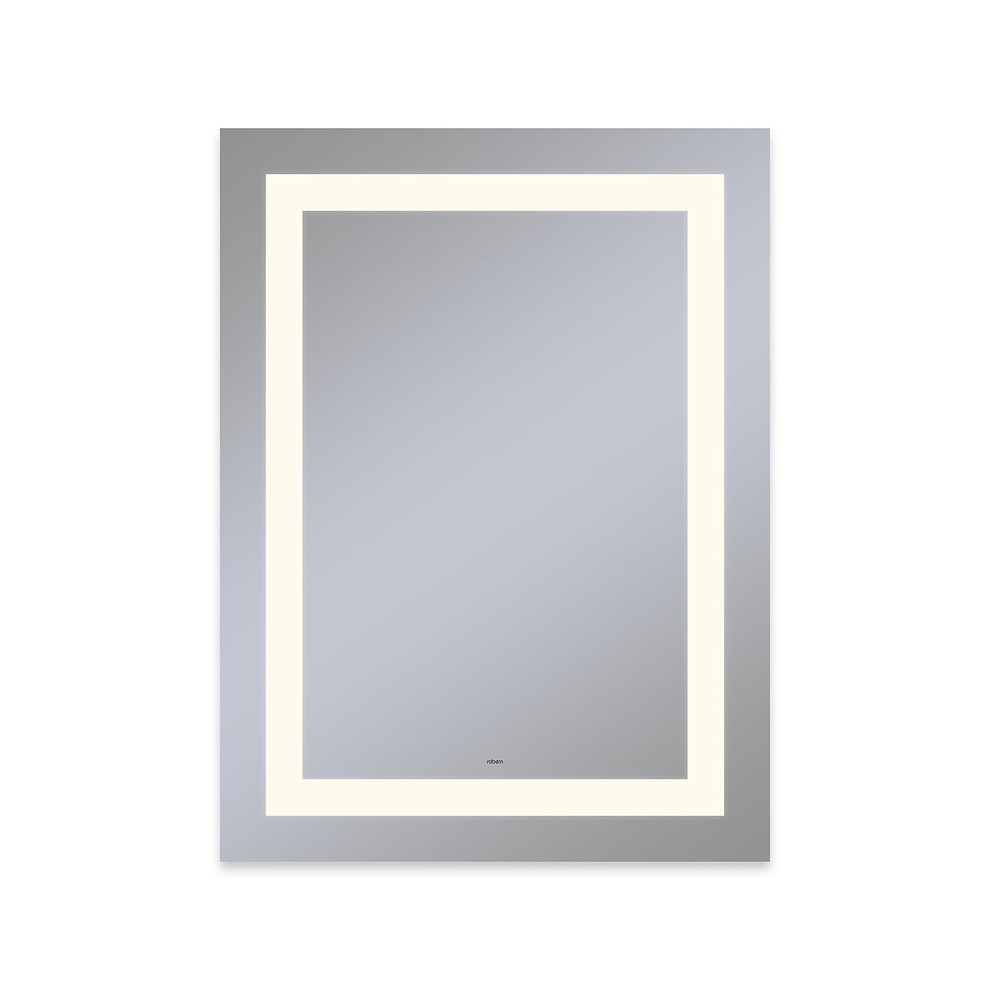 Vitality 30" x 40" x 1-3/4" rectangle lighted mirror with inset light pattern, 2700 kelvin temperature (warm light), dimmable and defogger