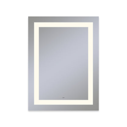 Vitality 30" x 40" x 1-3/4" rectangle lighted mirror with inset light pattern, 2700 kelvin temperature (warm light), dimmable and defogger