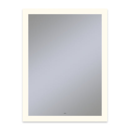 Vitality 30" x 40" x 1-3/4" rectangle lighted mirror with perimeter light pattern, 2700 kelvin temperature (warm light), dimmable, defogger, tested and certified to California Title 24 standards and meets JA8 2016 requirements