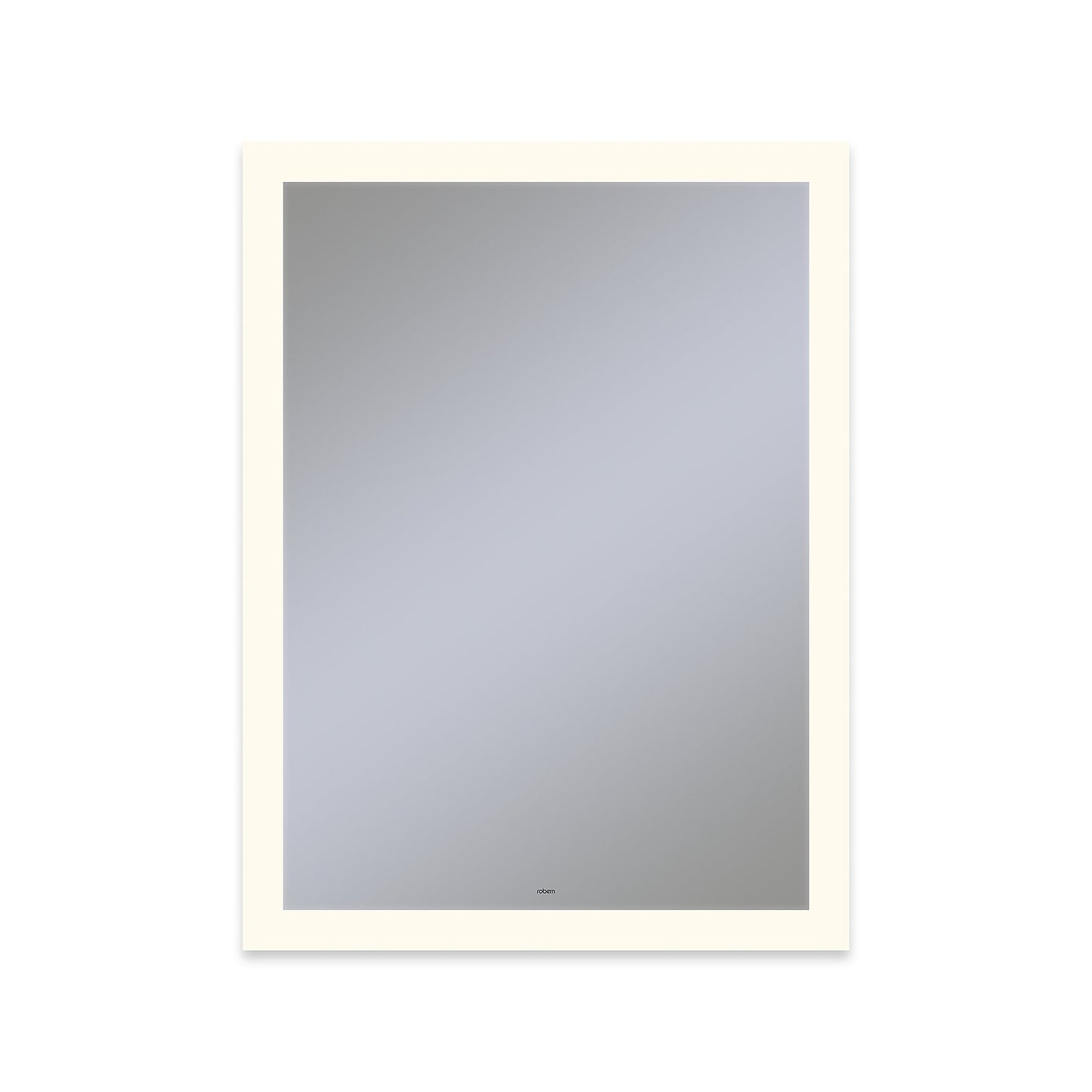 Vitality 30" x 40" x 1-3/4" rectangle lighted mirror with perimeter light pattern, 2700 kelvin temperature (warm light), dimmable and defogger