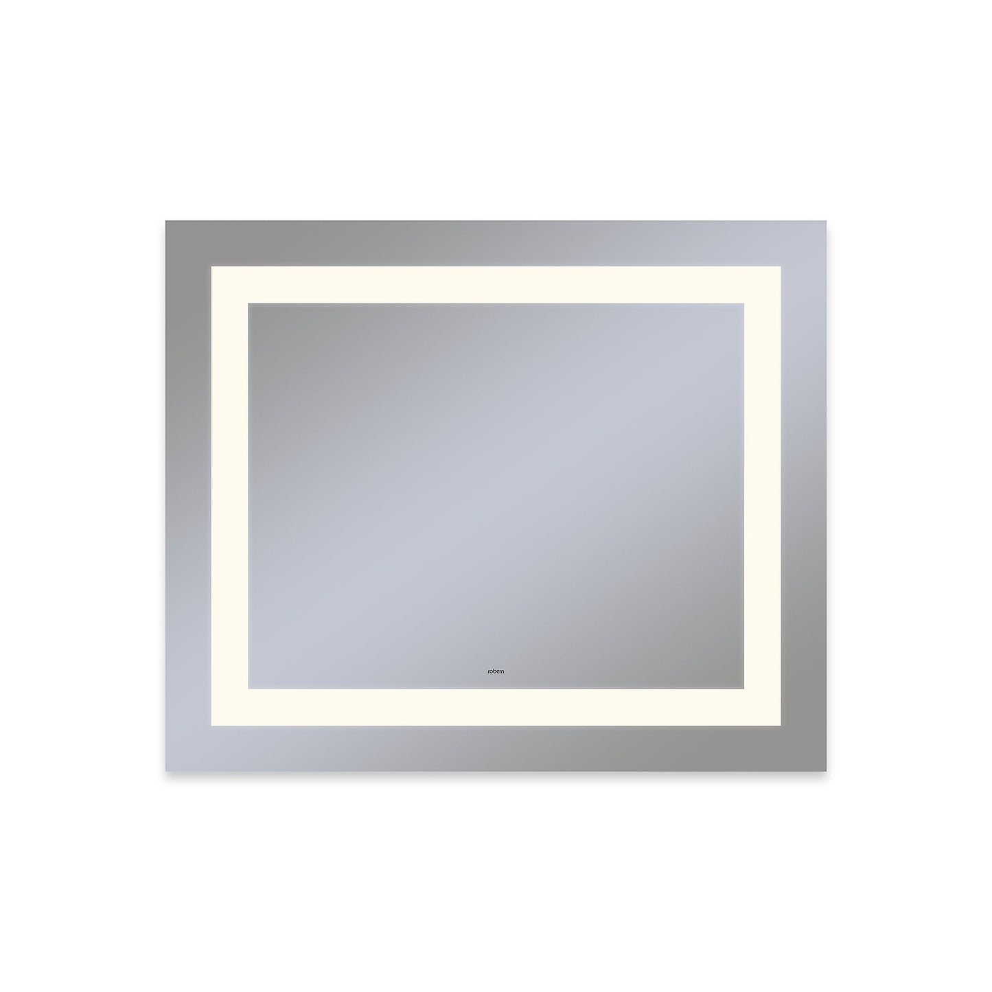 Vitality 36" x 30" x 1-3/4" rectangle lighted mirror with inset light pattern, 2700 kelvin temperature (warm light), dimmable and defogger