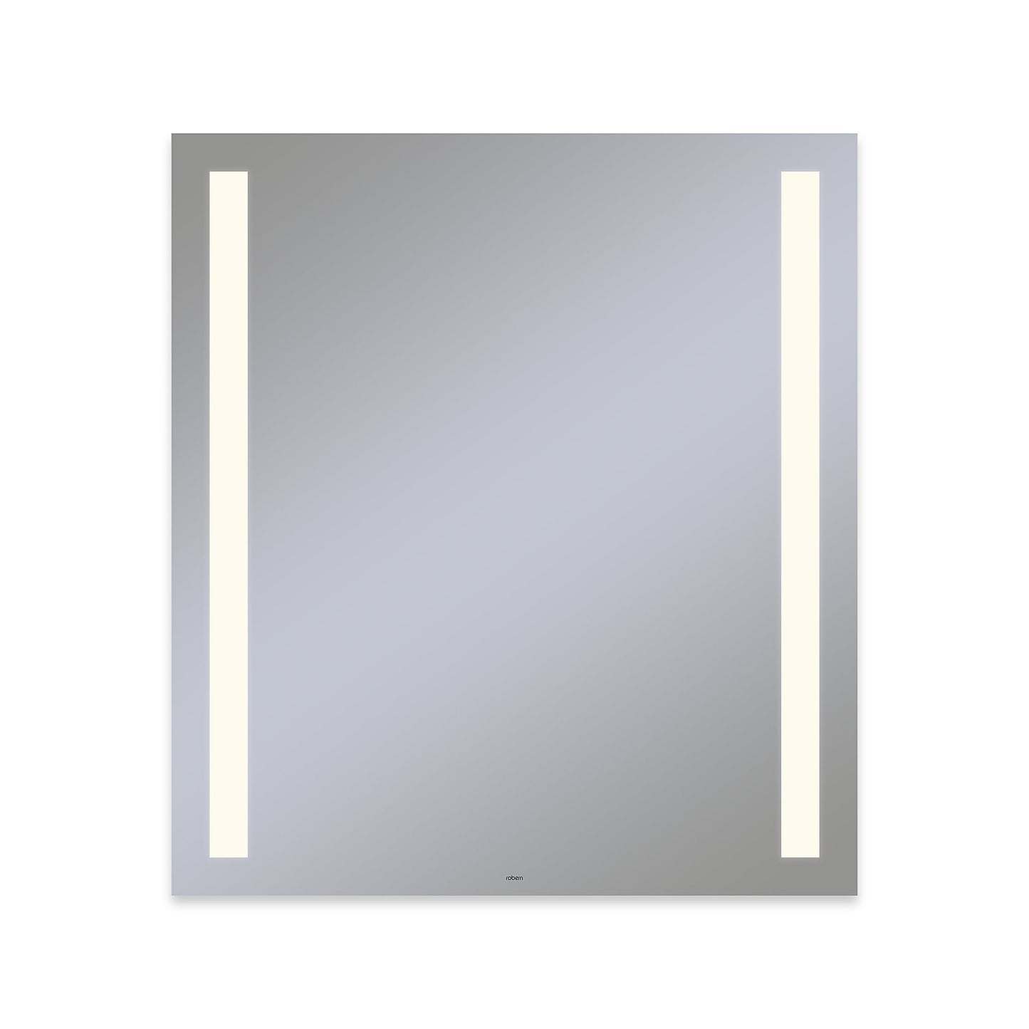 Vitality 36" x 40" x 1-3/4" rectangle lighted mirror with column light pattern, 2700 kelvin temperature (warm light), dimmable and defogger