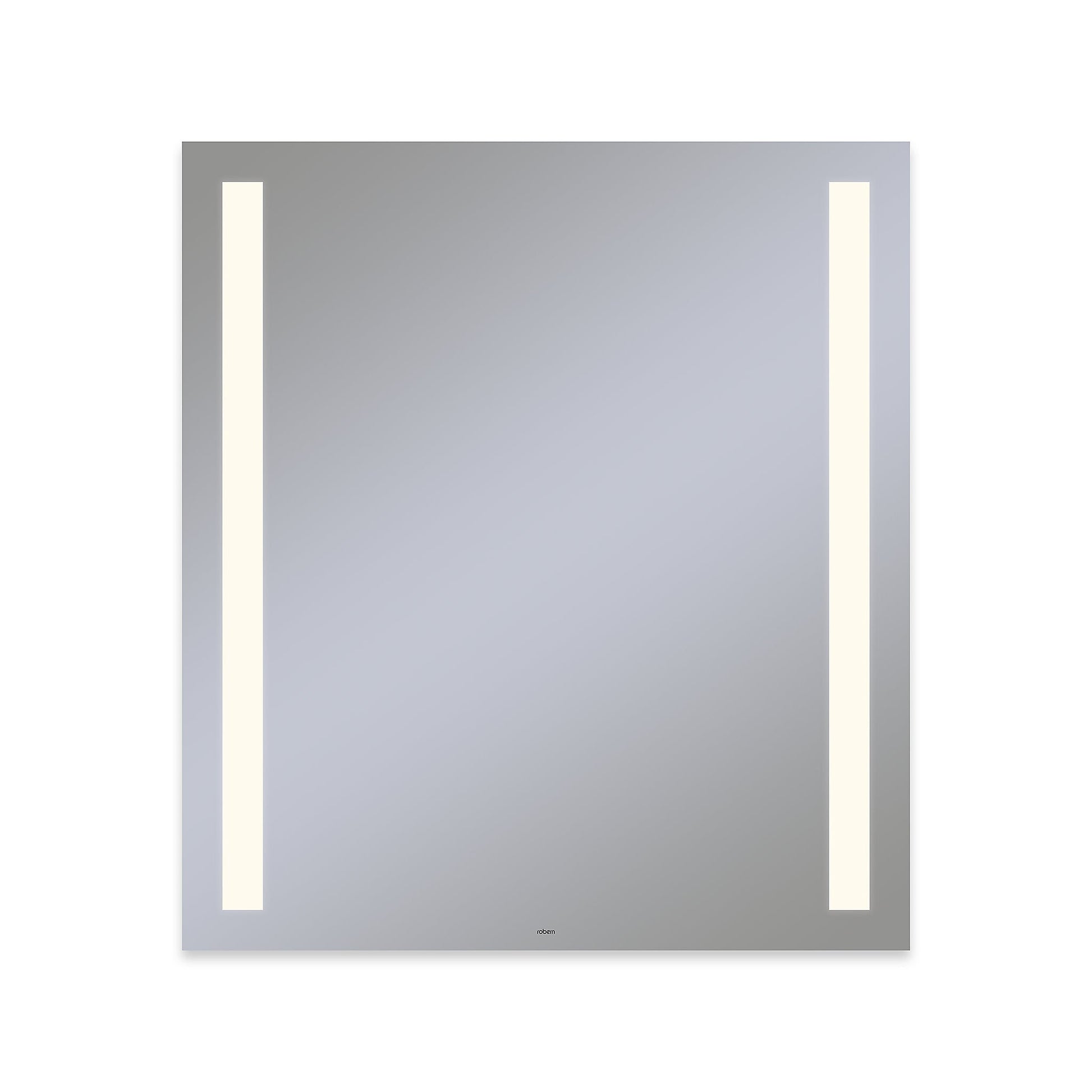 Vitality 36" x 40" x 1-3/4" rectangle lighted mirror with column light pattern, 2700 kelvin temperature (warm light), dimmable and defogger