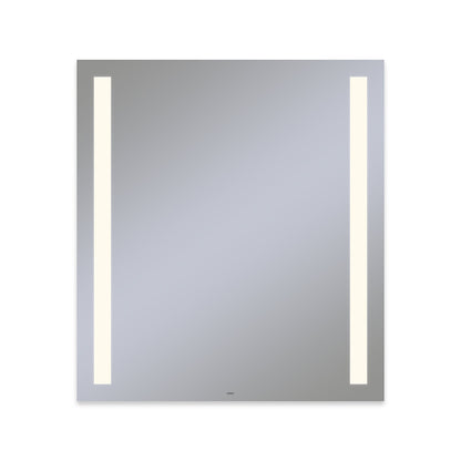 Vitality 36" x 40" x 1-3/4" rectangle lighted mirror with column light pattern, 2700 kelvin temperature (warm light), dimmable and defogger