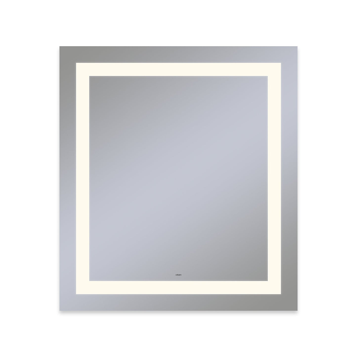 Vitality 36" x 40" x 1-3/4" rectangle lighted mirror with inset light pattern, 2700 kelvin temperature (warm light), dimmable and defogger