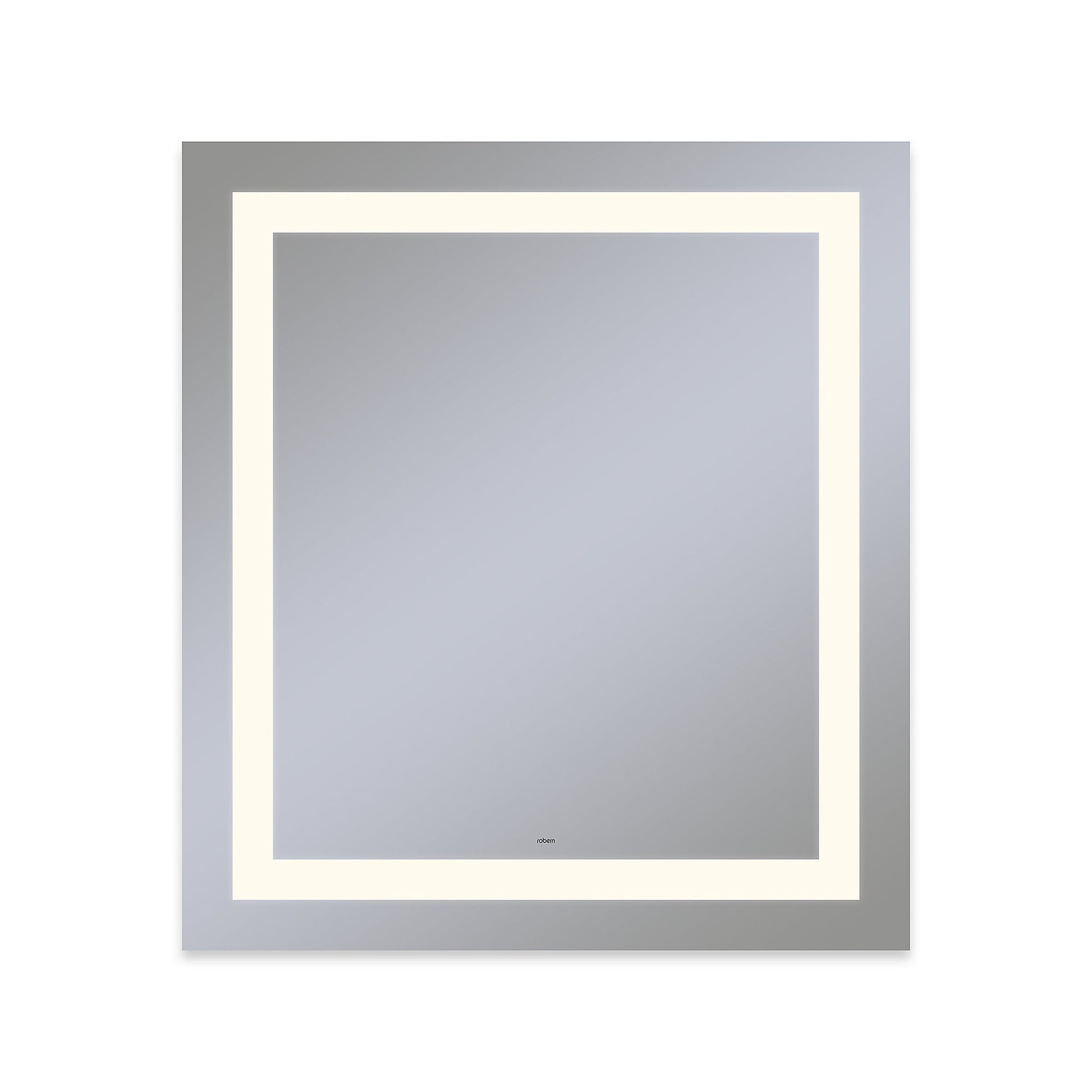 Vitality 36" x 40" x 1-3/4" rectangle lighted mirror with inset light pattern, 2700 kelvin temperature (warm light), dimmable and defogger