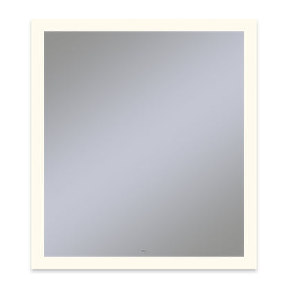 Vitality 36" x 40" x 1-3/4" rectangle lighted mirror with perimeter light pattern, 2700 kelvin temperature (warm light), dimmable, defogger, tested and certified to California Title 24 standards and meets JA8 2016 requirements