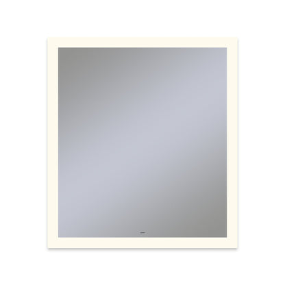 Vitality 36" x 40" x 1-3/4" rectangle lighted mirror with perimeter light pattern, 2700 kelvin temperature (warm light), dimmable and defogger