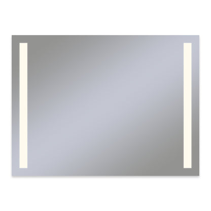 Vitality 48" x 36" x 1-3/4" rectangle lighted mirror with column light pattern, 2700 kelvin temperature (warm light), dimmable, defogger and flippable (can hang in portrait or horizontal orientation)