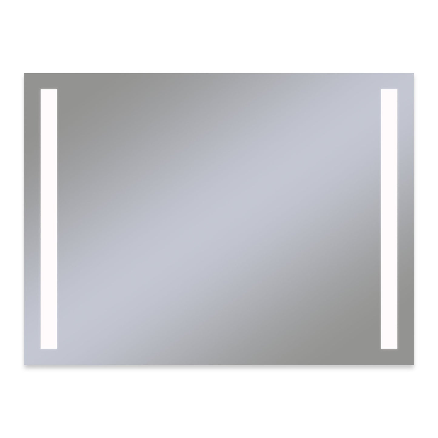 Vitality 48" x 36" x 1-3/4" rectangle lighted mirror with column light pattern, 4000 kelvin temperature (cool light), dimmable, defogger and flippable (can hang in portrait or horizontal orientation)