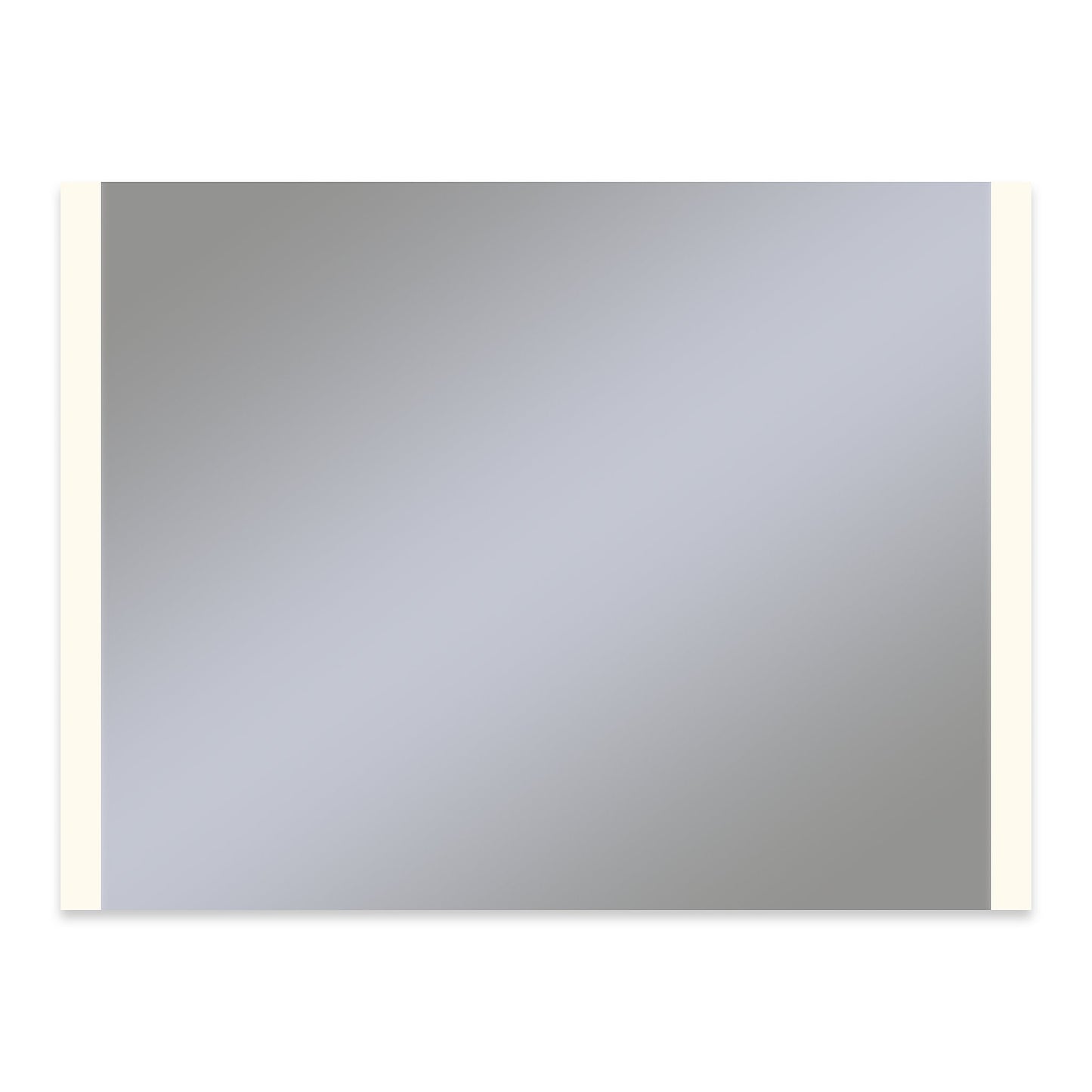 Vitality 48" x 36" x 1-3/4" rectangle lighted mirror with edge lit light pattern, 2700 kelvin temperature (warm light), dimmable, defogger and flippable (can hang in portrait or horizontal orientation)
