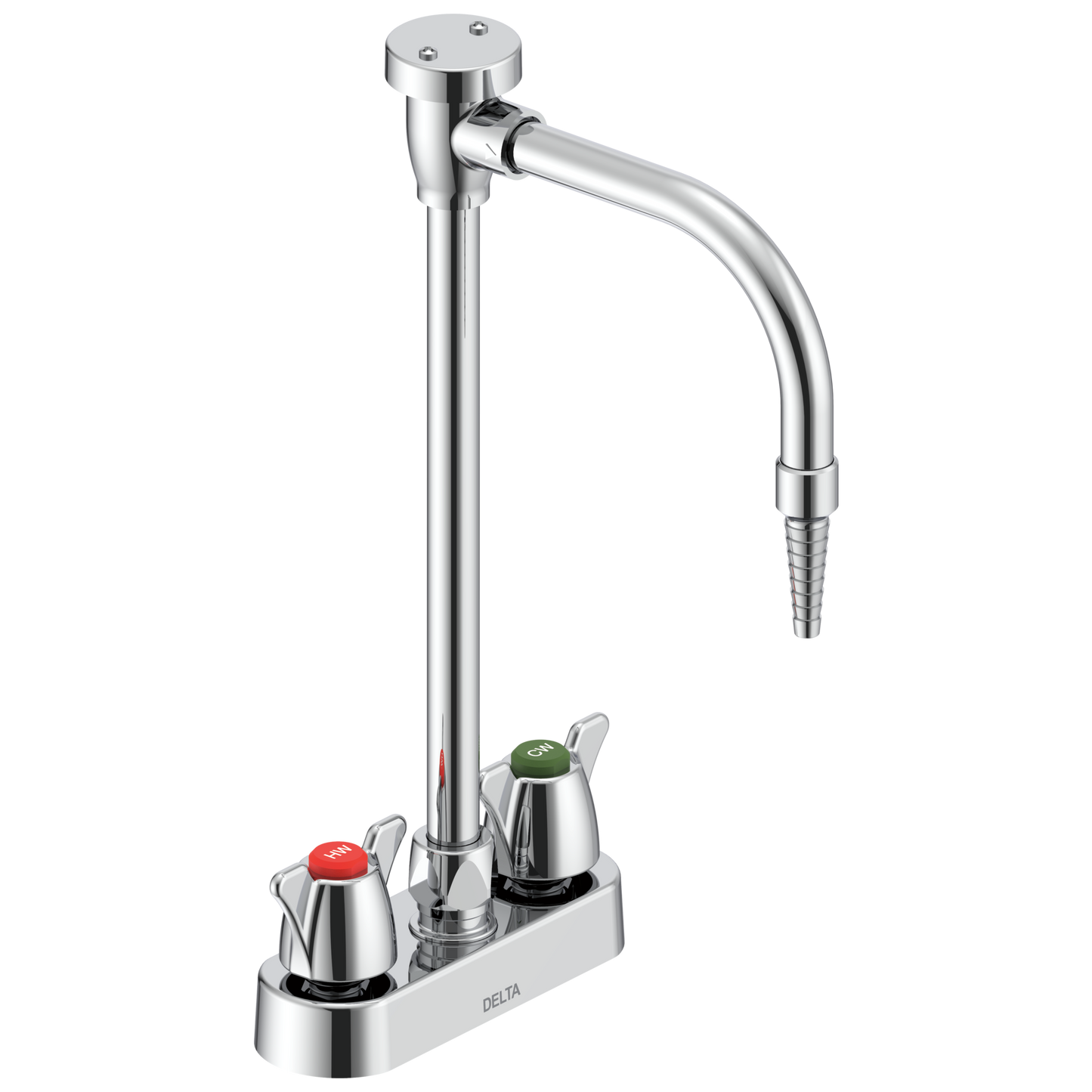 Delta Commercial W67 Series Mixing Faucet: Two Handle 4" Deck Mount Laboratory Mixing Faucet