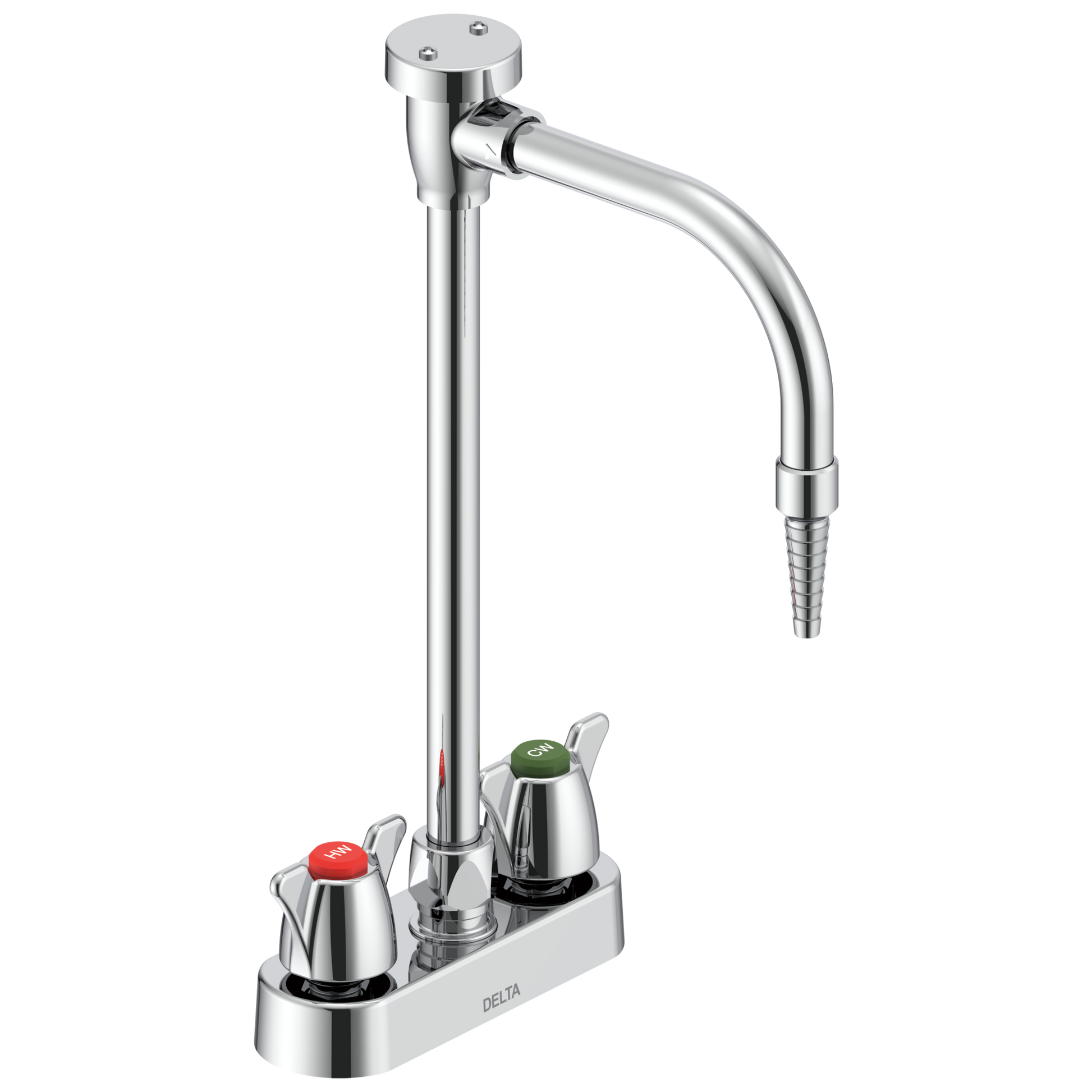 Delta Commercial W67 Series Mixing Faucet: Two Handle 4" Deck Mount Laboratory Mixing Faucet