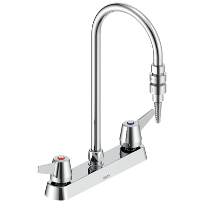 Delta Commercial W67 Series Mixing Faucet: Two Handle 8" Deck Mount Laboratory Mixing Faucet
