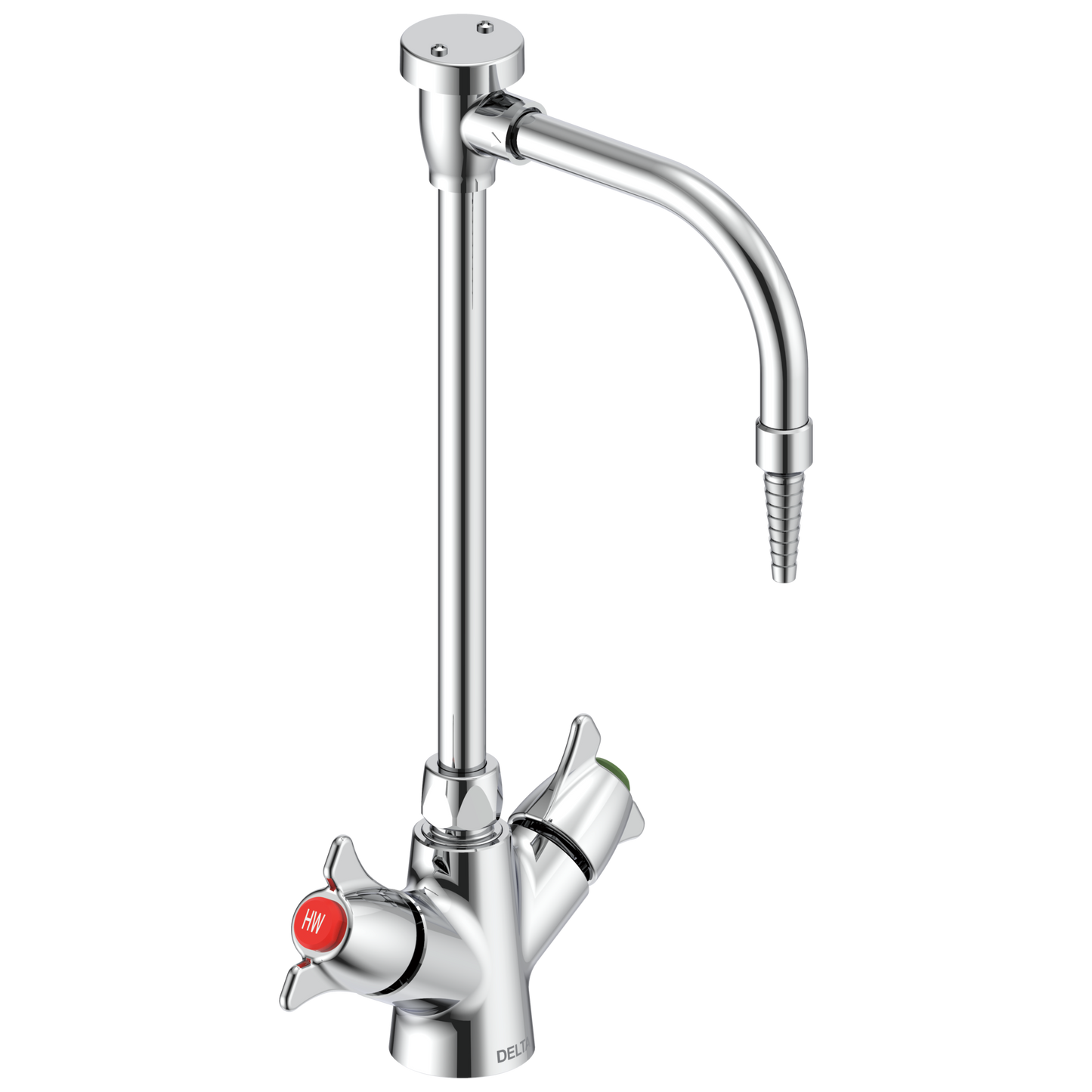 Delta Commercial W67 Series Mixing Faucet: Two Handle Deck Mount Single Shank Laboratory Mixing Faucet