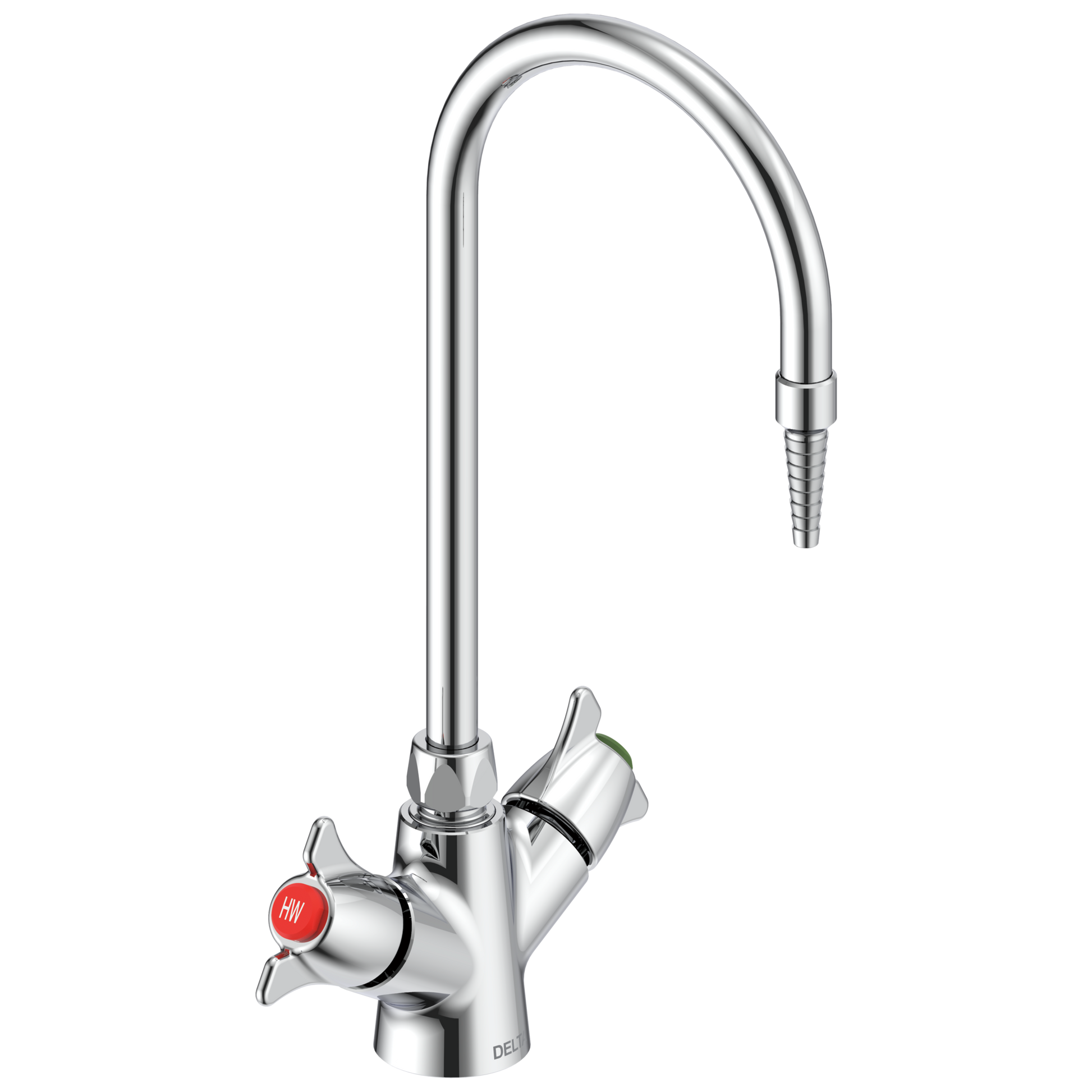 Delta Commercial W67 Series Mixing Faucet: Two Handle Deck Mount Single Shank Laboratory Mixing Faucet
