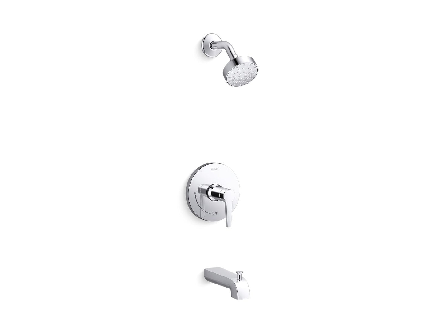 KOHLER K-TS97074-4Y Pitch Rite-Temp bath and shower trim kit, 2.5 gpm
