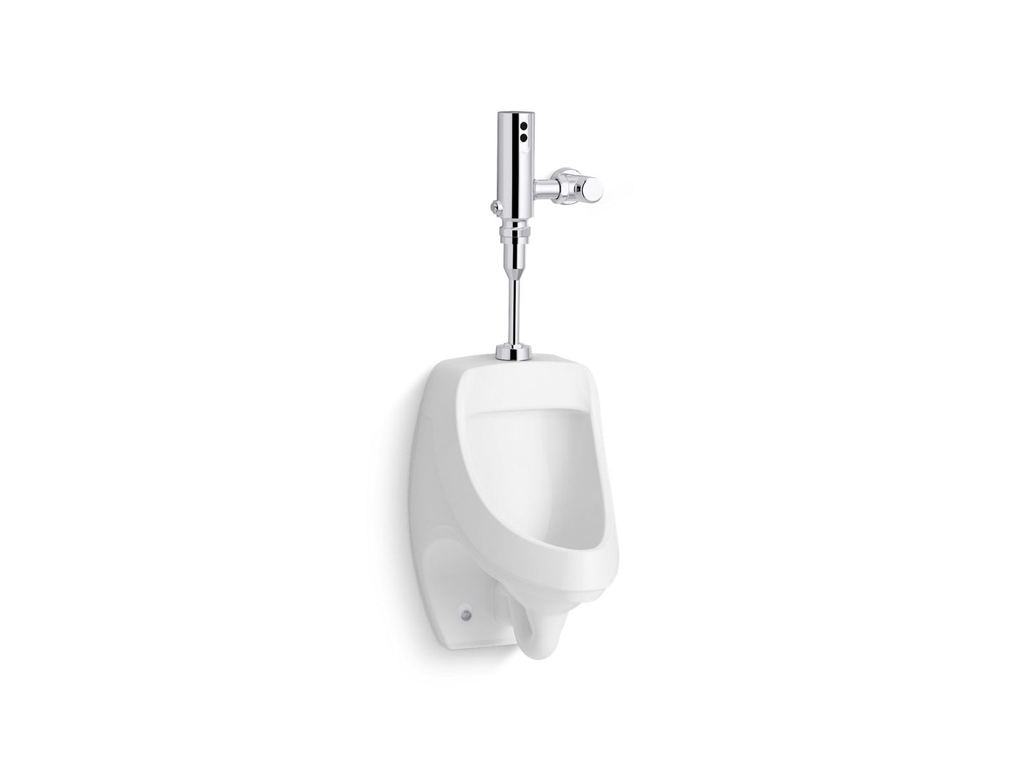 KOHLER K-PR5452-T1D Dexter High-efficiency urinal with Mach Tripoint touchless DC 0.125 gpf flushometer