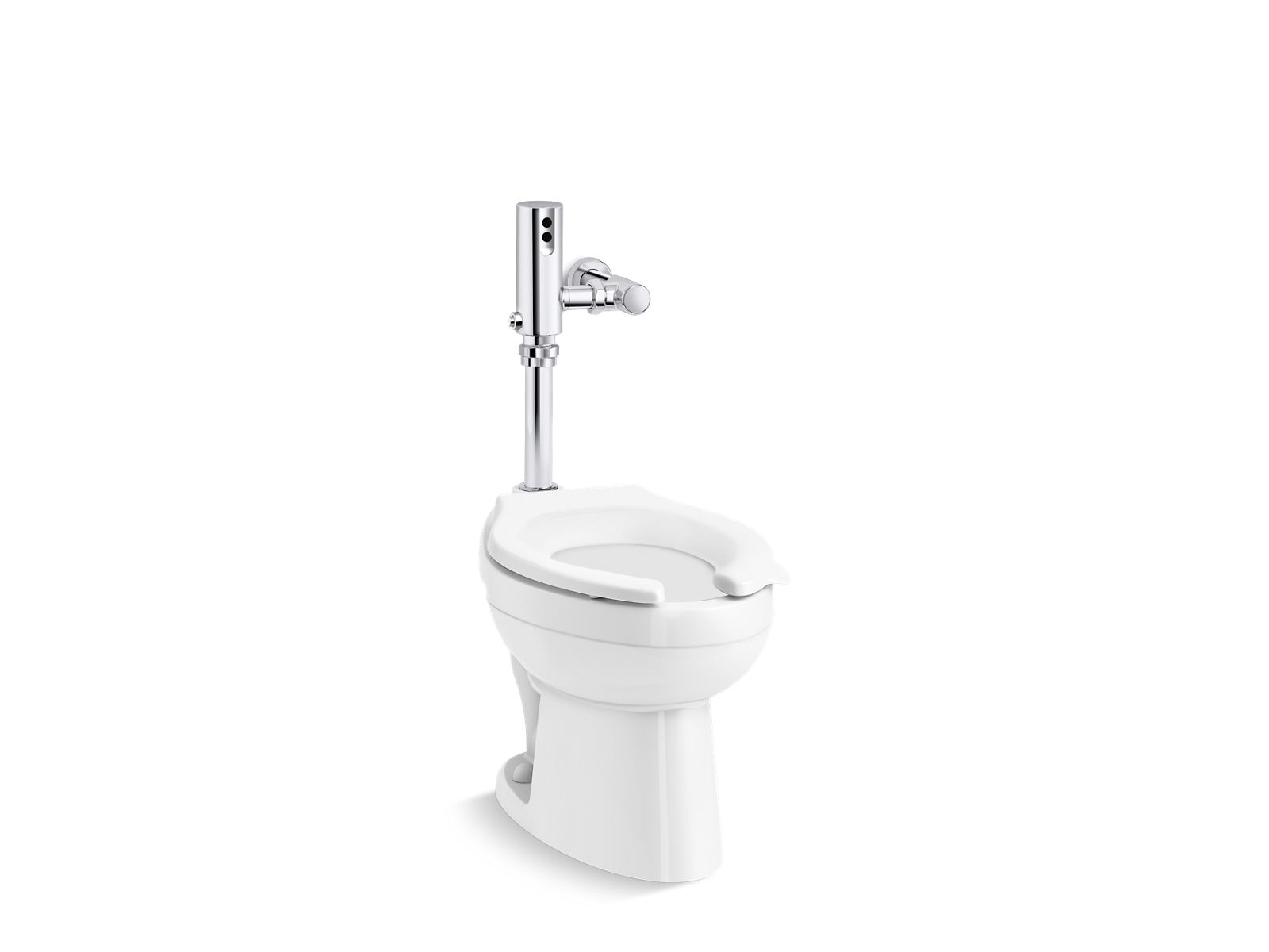 KOHLER K-PR96053-T4D Wellcomme Ultra Commercial toilet with Mach Tripoint touchless DC 1.28 gpf flushometer