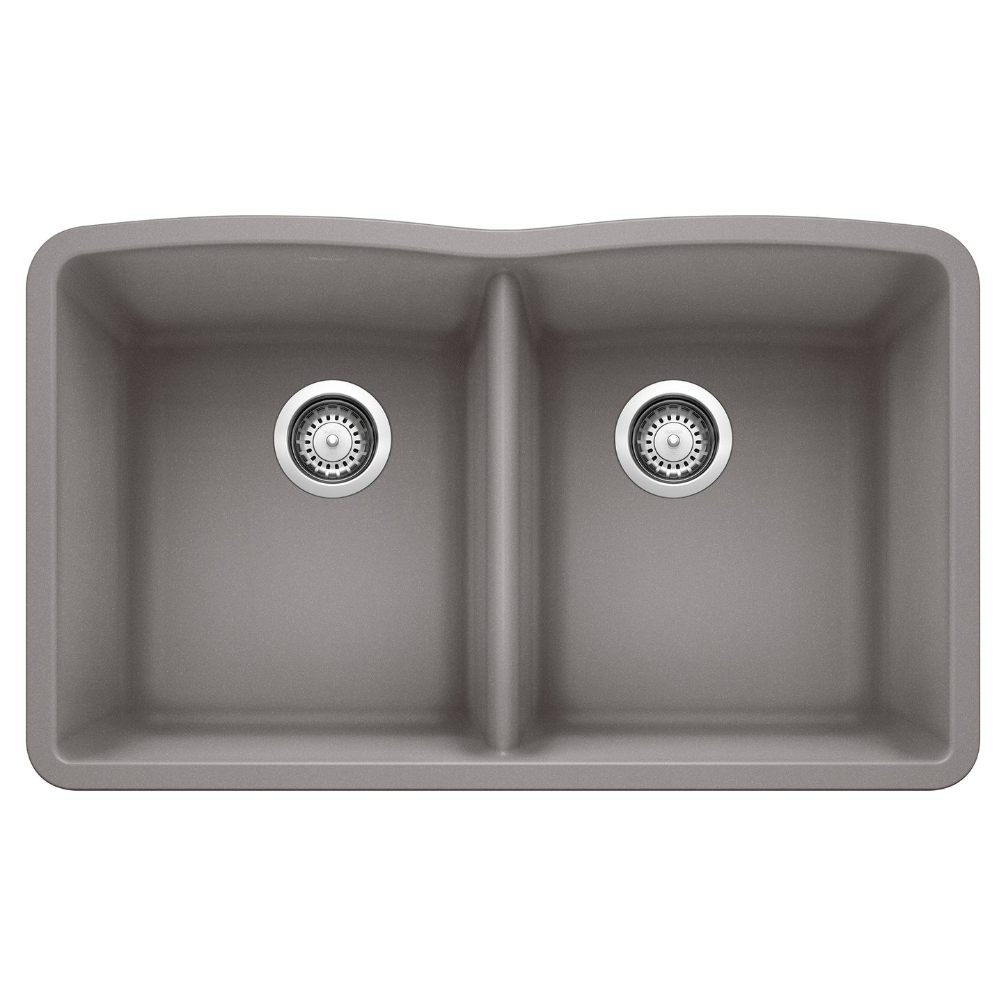 BLANCO 440183 Diamond Equal Double Bowl Kitchen Sink - Metallic Gray
