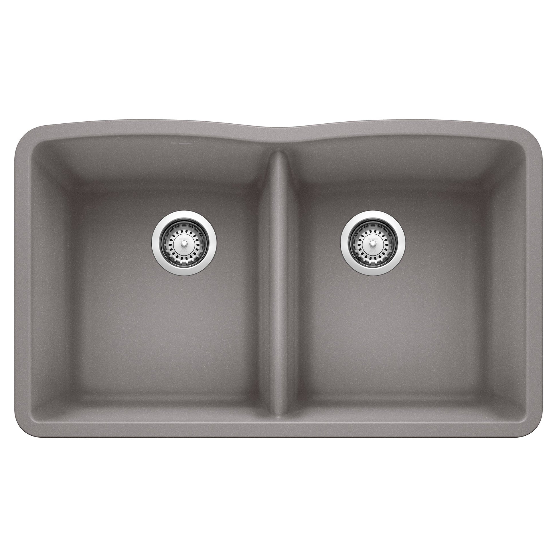 BLANCO 440183 Diamond Equal Double Bowl Kitchen Sink - Metallic Gray