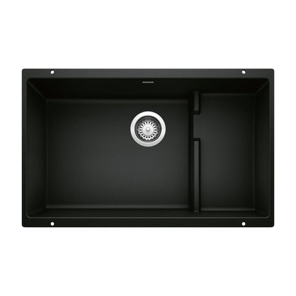 BLANCO 442934 Precis Cascade Super Single Kitchen Sink with Colander - Coal Black