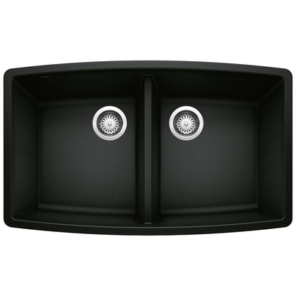 BLANCO 442937 Performa Equal Double Bowl Kitchen Sink - Coal Black