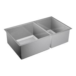 Moen G16221 1600 Series 34" x 20" Stainless Steel 16 Gauge Double Bowl Sink in Satin Stainless