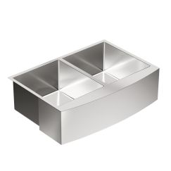 Moen G18220 1800 Series 29 - 15/16" x 20 - 5/8" Stainless Steel 18 Gauge Double Bowl Sink in Satin Stainless