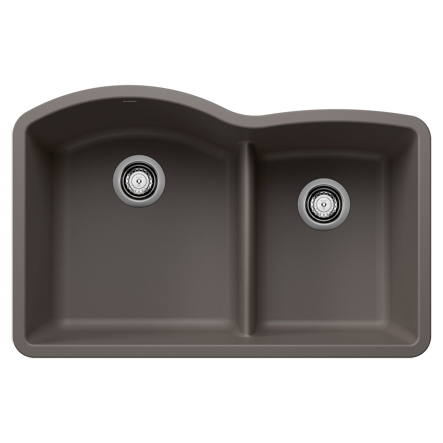 BLANCO 443102 Diamond 1-3/4 Double Bowl Kitchen Sink with Low Divide - Volcano Gray