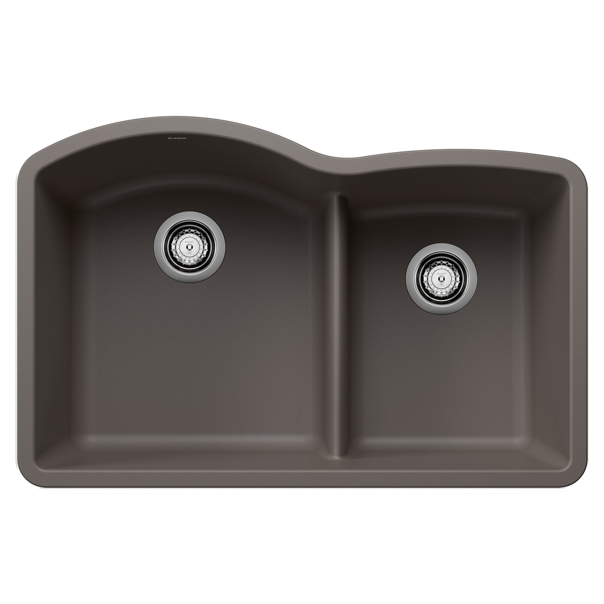 BLANCO 443102 Diamond 1-3/4 Double Bowl Kitchen Sink with Low Divide - Volcano Gray