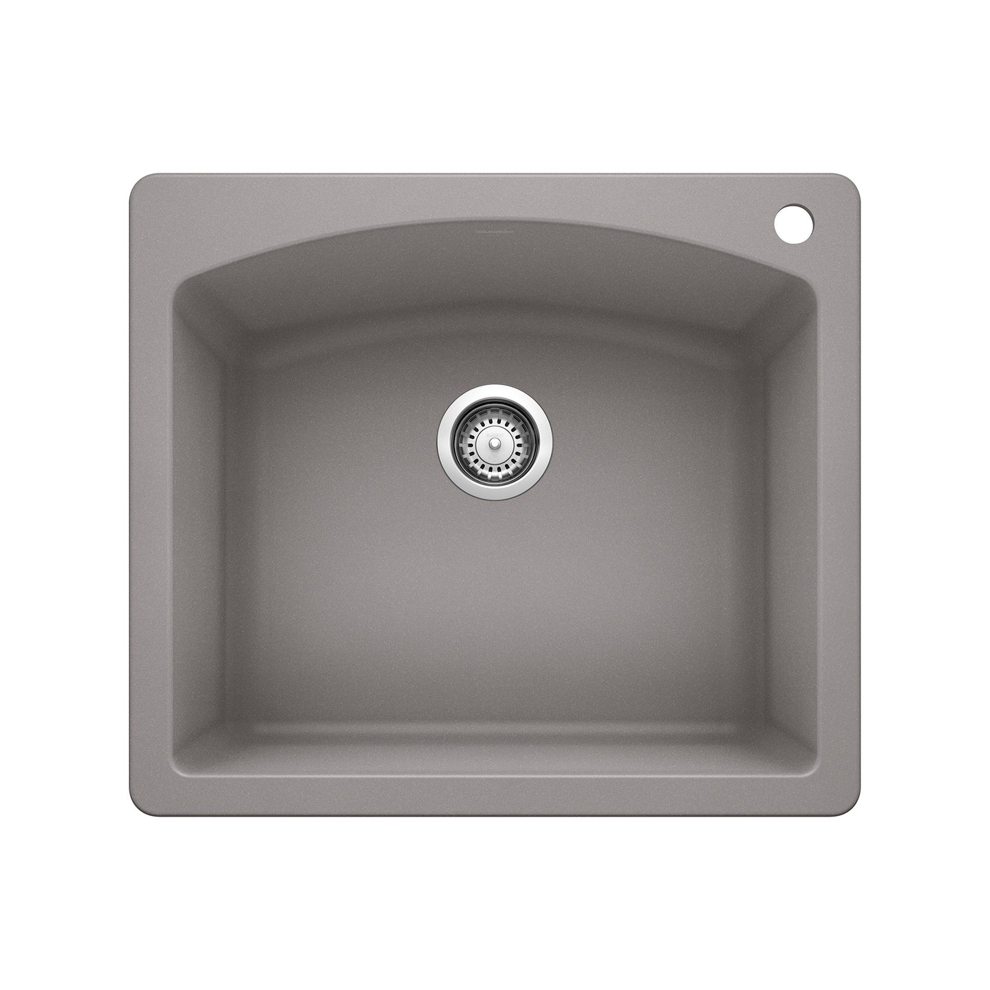 BLANCO 440209 Diamond Single Bowl Dual Mount Kitchen Sink - Metallic Gray