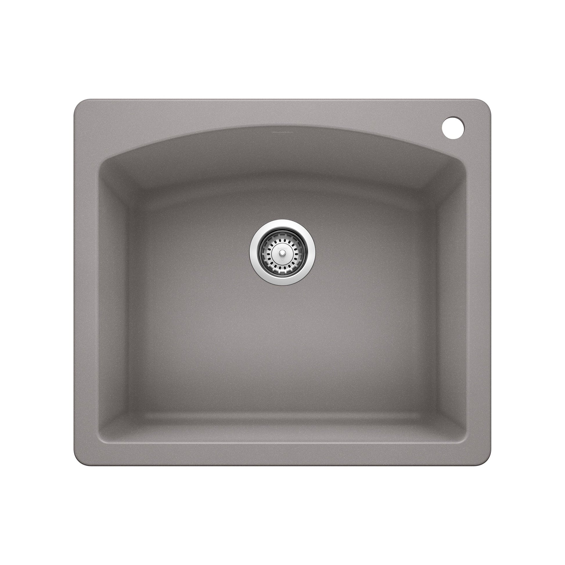 BLANCO 440209 Diamond Single Bowl Dual Mount Kitchen Sink - Metallic Gray