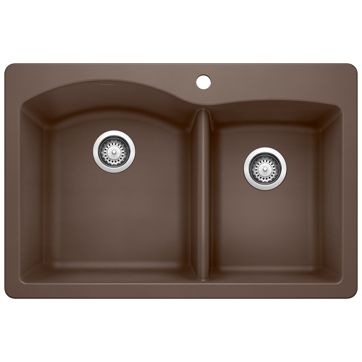 BLANCO 440213 Diamond 1-3/4 Double Bowl Dual Mount Kitchen Sink - Café