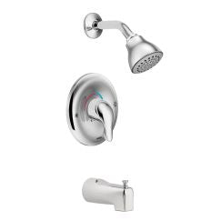 Moen L2363 Chateau Single Handle 1-Spray Tub and Shower Faucet with Stops and Valve in Chrome