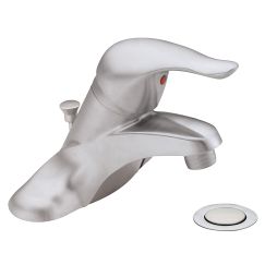 Moen L4621 Chateau One Handle Low Arc Bathroom Faucet with Lifetime in Brushed Chrome