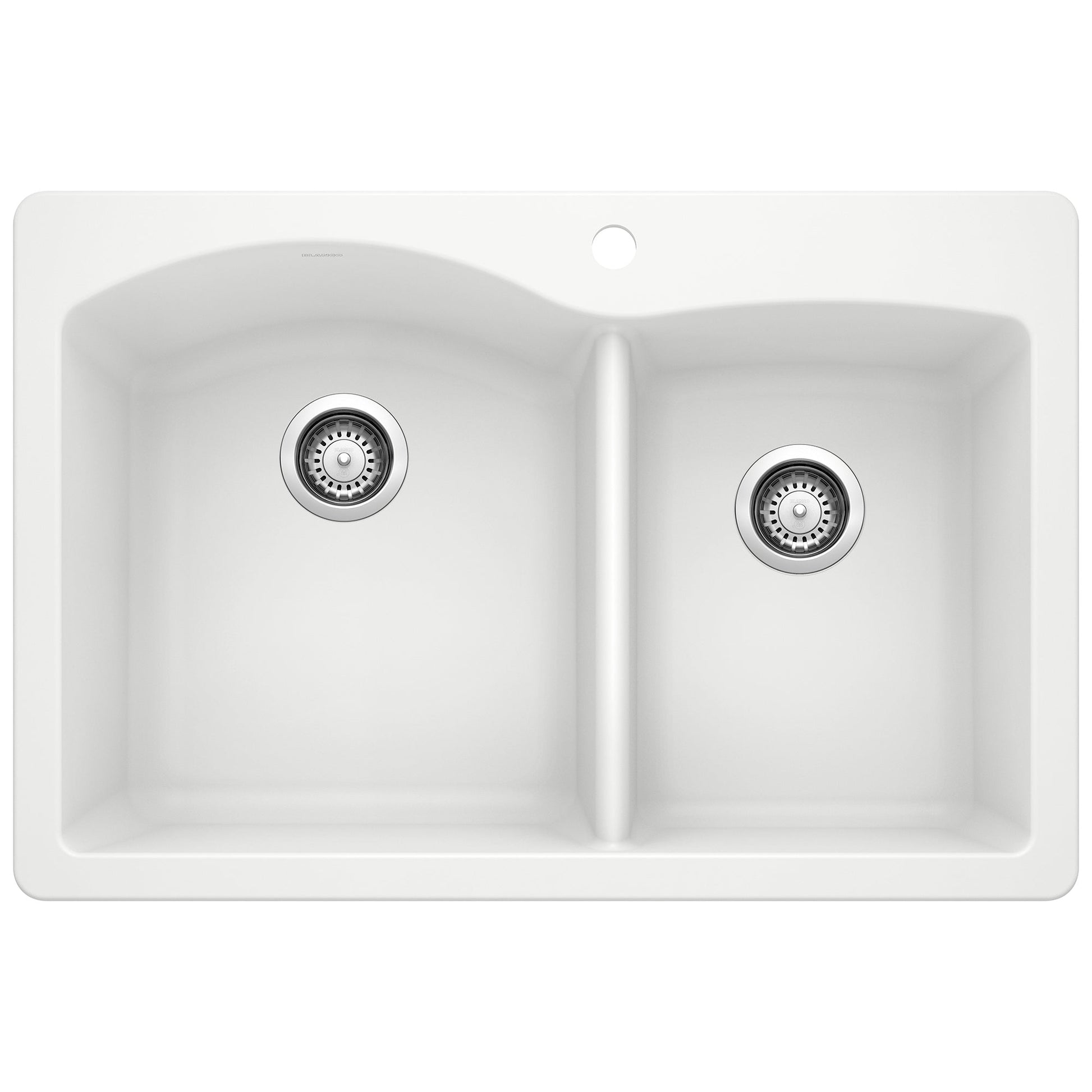 BLANCO 440216 Diamond 1-3/4 Double Bowl Dual Mount Kitchen Sink - White