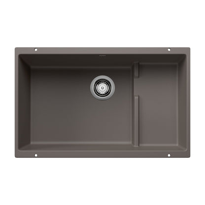BLANCO 527415 Precis Cascade Super Single Kitchen Sink with Colander - Volcano Gray