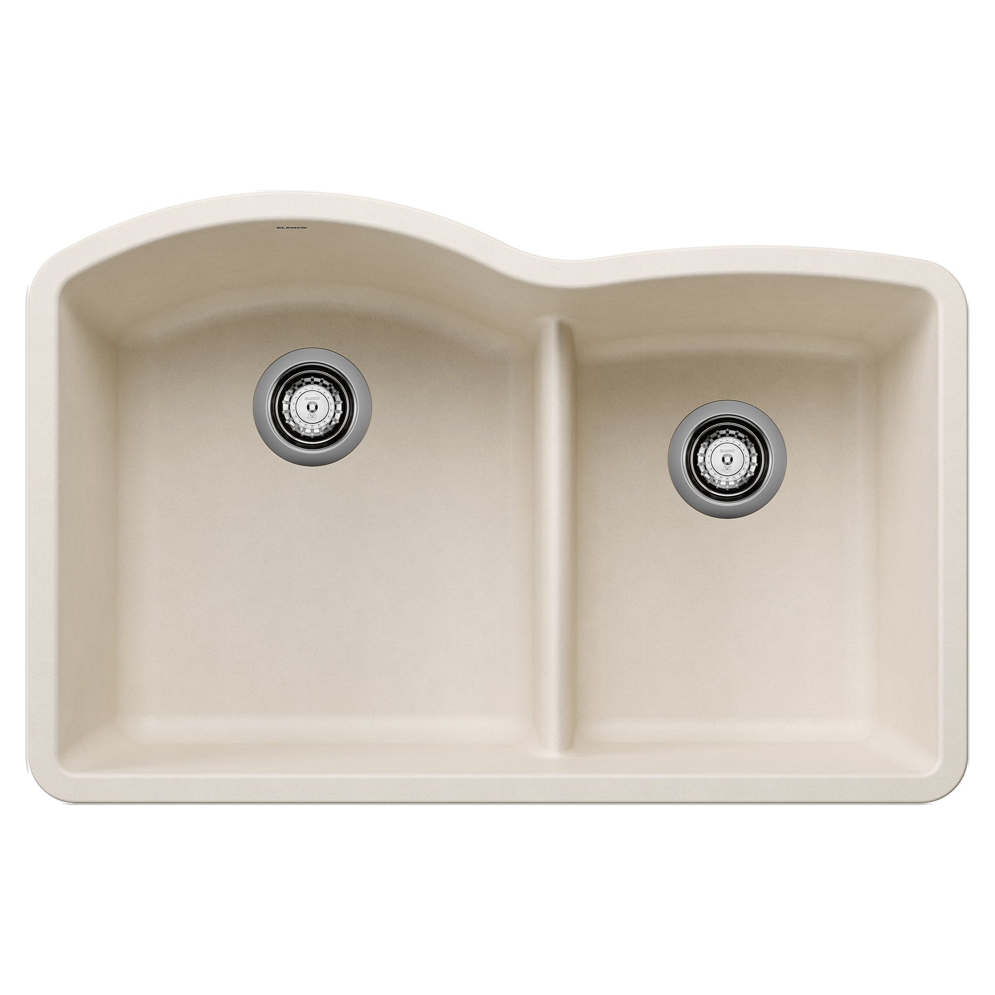 BLANCO 443065 Diamond 1-3/4 Double Bowl Kitchen Sink with Low Divide - Soft White