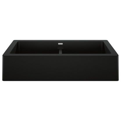 BLANCO 526554 Vintera 33" Equal Double Apron Farmhouse Sink - Coal Black
