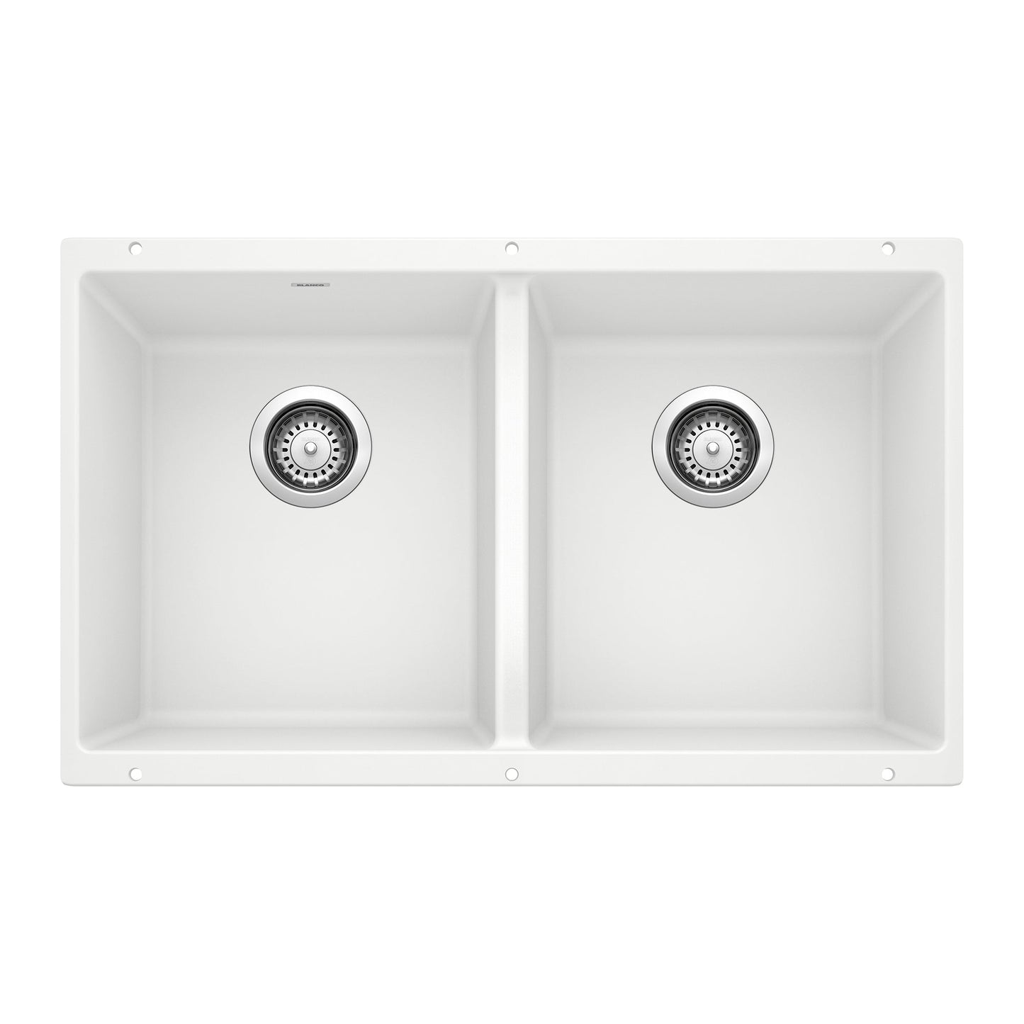 BLANCO 516320 Precis Equal Double Bowl Kitchen Sink - White