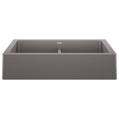 BLANCO 526549 Vintera 33" Equal Double Apron Farmhouse Sink - Metallic Gray
