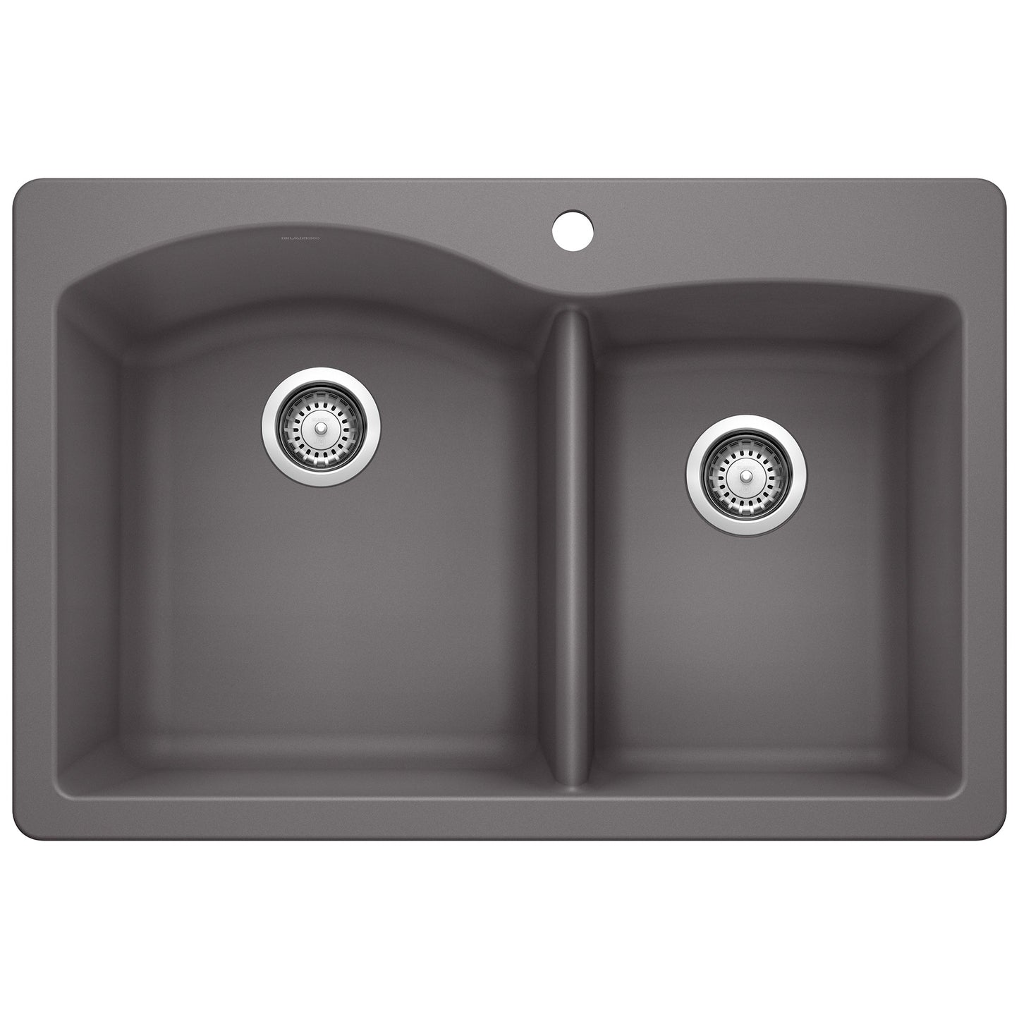 BLANCO 441465 Diamond 1-3/4 Double Bowl Dual Mount Kitchen Sink - Cinder
